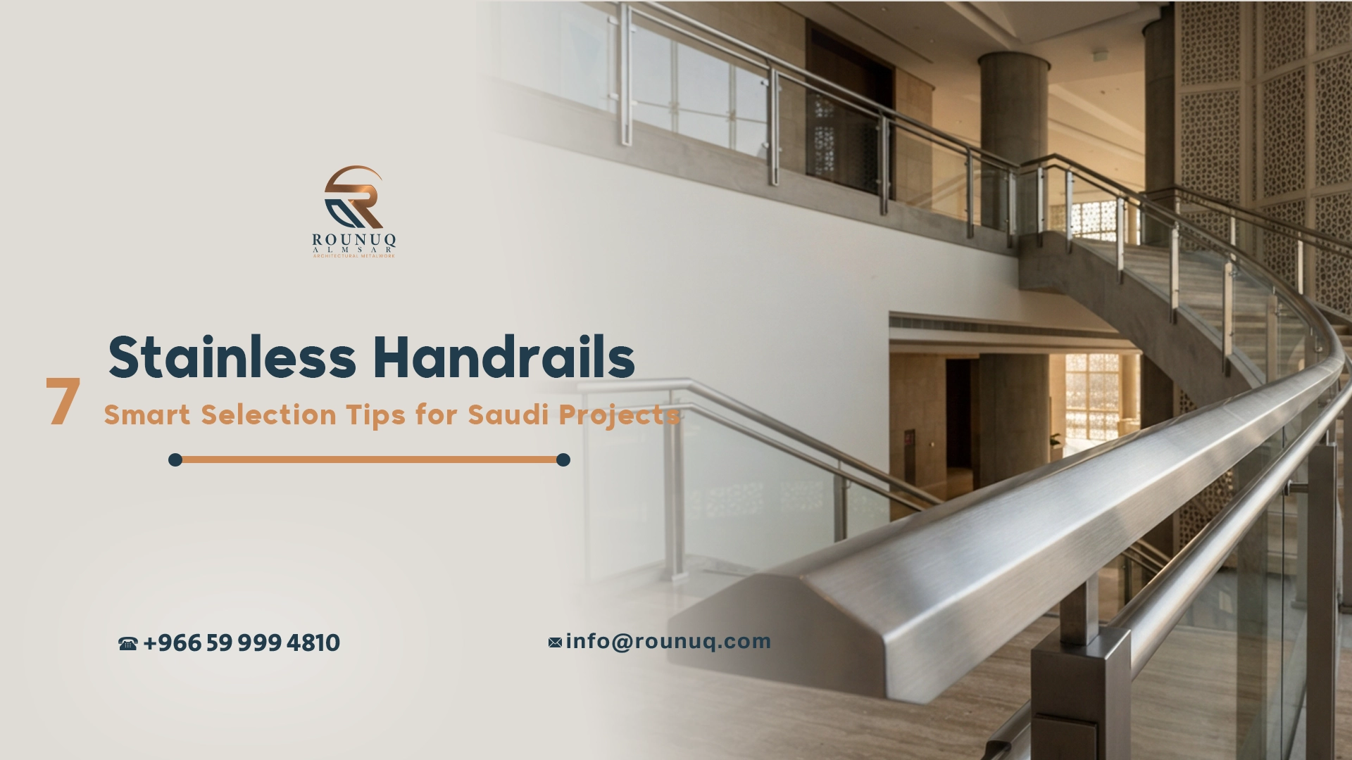 Stainless Handrails in Saudi Arabia: 9 Smart Tips for Choosing the Right System