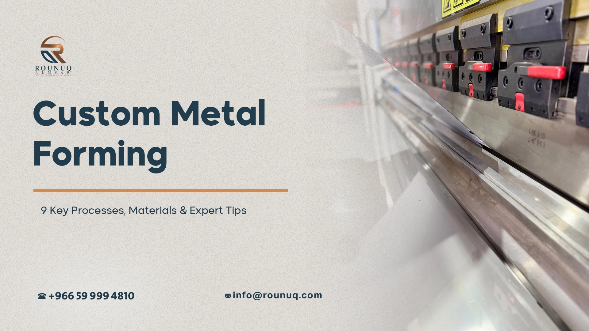 Custom Metal Forming in Saudi Arabia: 4 Essential Processes
