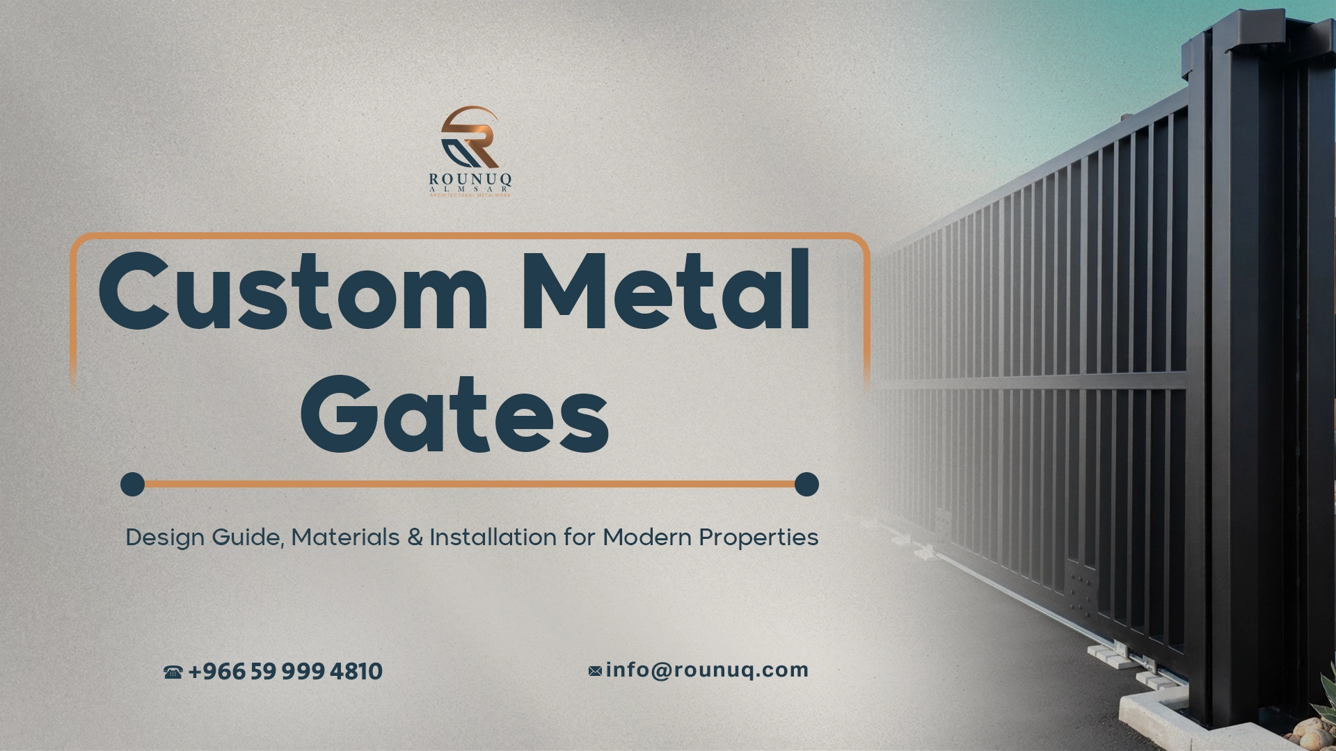 Custom Metal Gates: Design Guide, Materials & Installation for Modern Properties