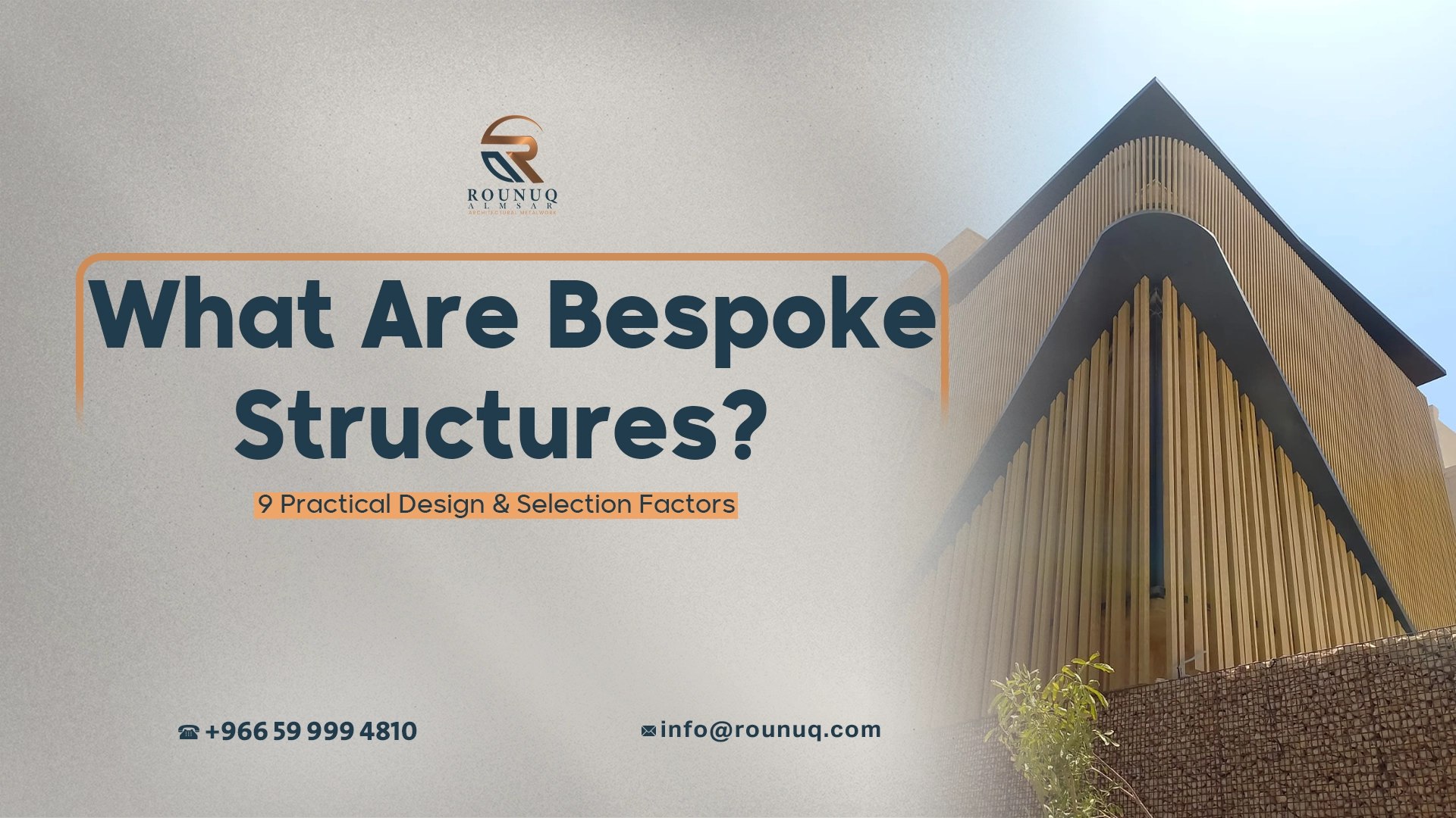 What Are Bespoke Structures? A Guide for Saudi Projects